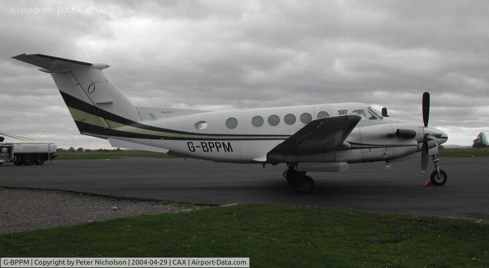G-BPPM, 1982 Beech B200 Super King Air King Air C/N BB-1044, Another view of this Beech Super King Air which visited Carlisle in April 2004.