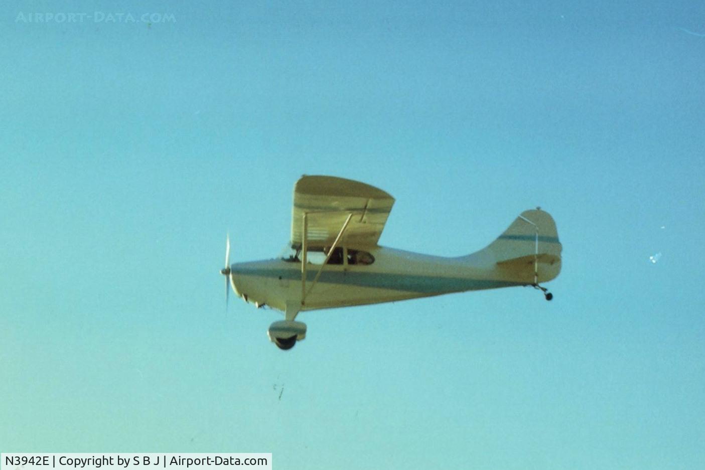 N3942E, 1947 Aeronca 11BC Chief C/N 11BC-23, 42E flying on by soon after its new paint job.