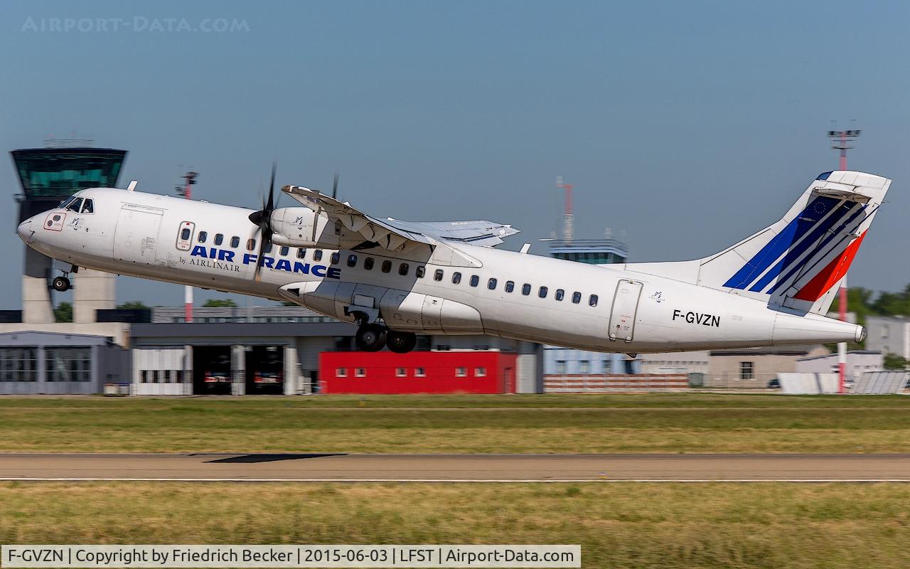 F-GVZN, 1998 ATR 72-212A C/N 563, departure from Strasbourg