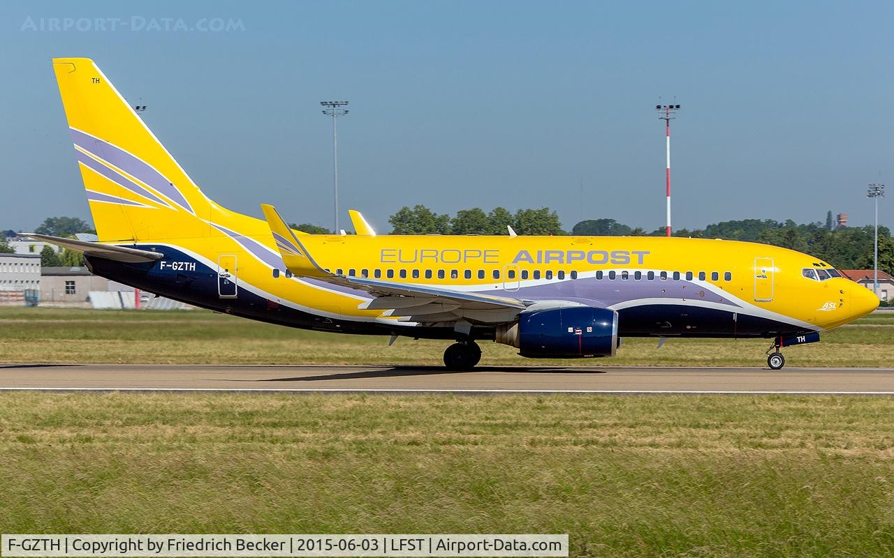 F-GZTH, 1999 Boeing 737-73S C/N 29081, departure from Strasbourg