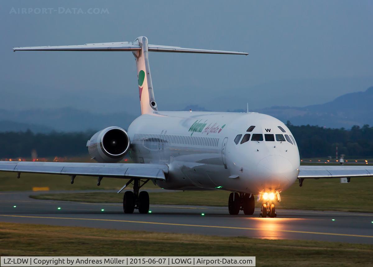 LZ-LDW, 1989 McDonnell Douglas MD-82 (DC-9-82) C/N 49795, Sub-charter for Mistral Air.