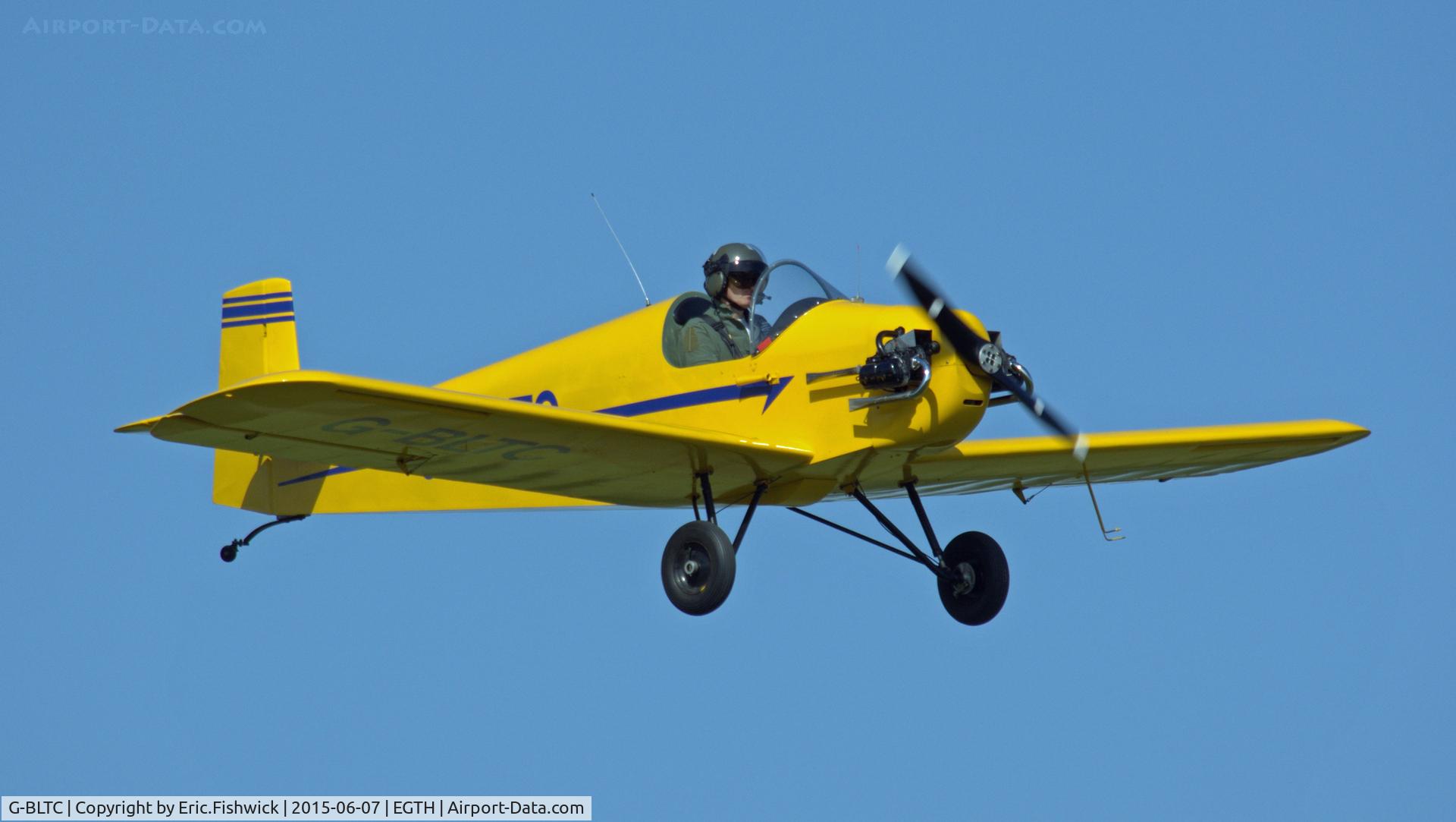 G-BLTC, 1991 Druine D.31A Turbulent C/N PFA 048-10964, 43. G-BLTC in display mode at Shuttleworth Flying Day and LAA Party in the Park, June 2015.