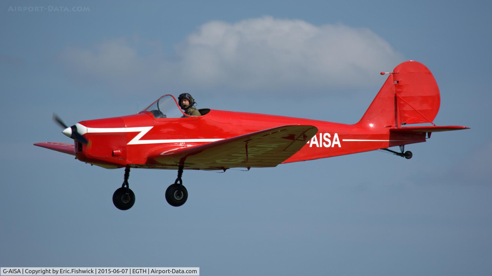 G-AISA, 1947 Tipsy Trainer 1 C/N 17, 41. G-AISA in display mode at Shuttleworth Flying Day and LAA Party in the Park, June 2015.