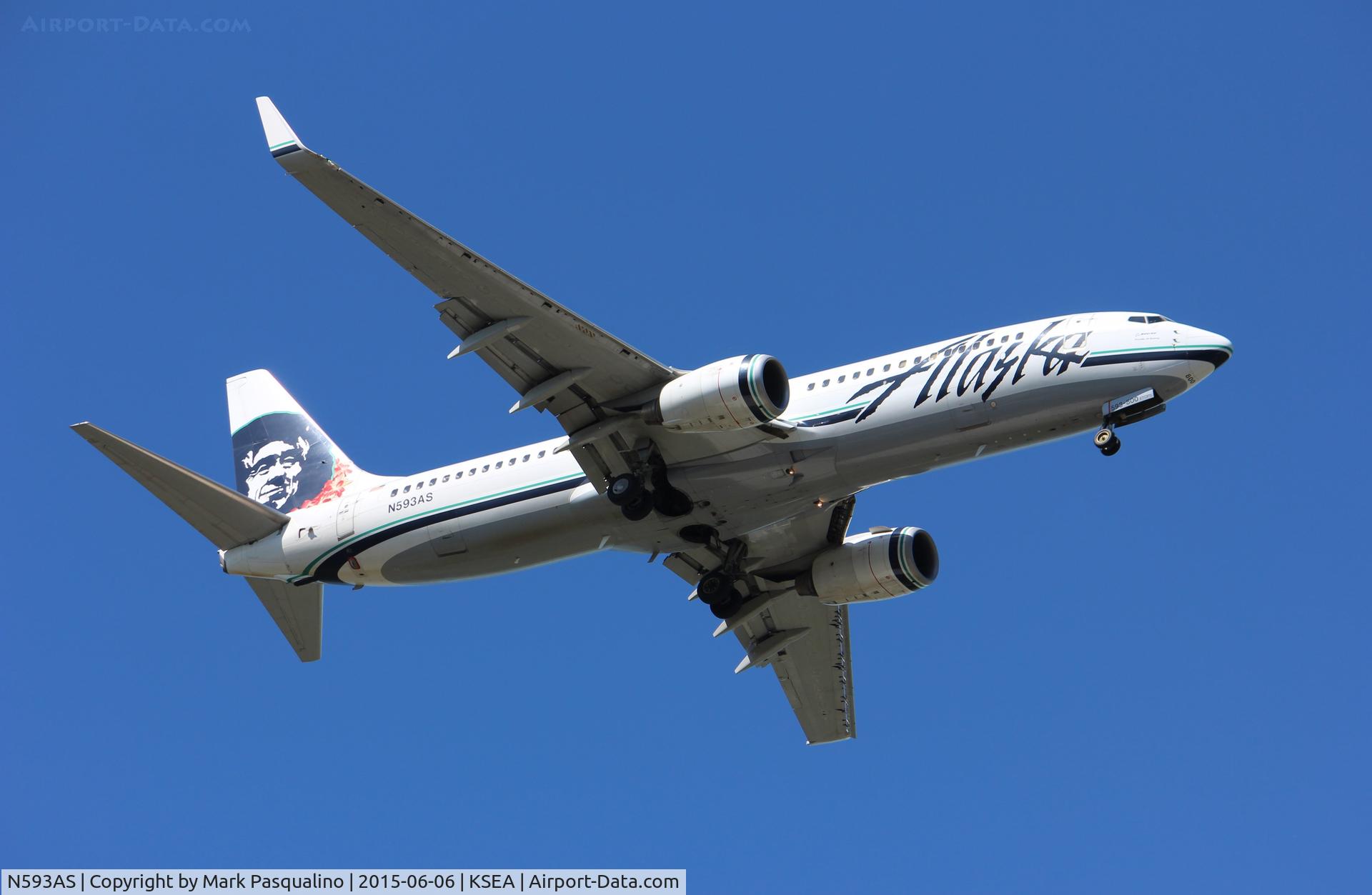 N593AS, 2008 Boeing 737-890 C/N 35107, Boeing 737-800