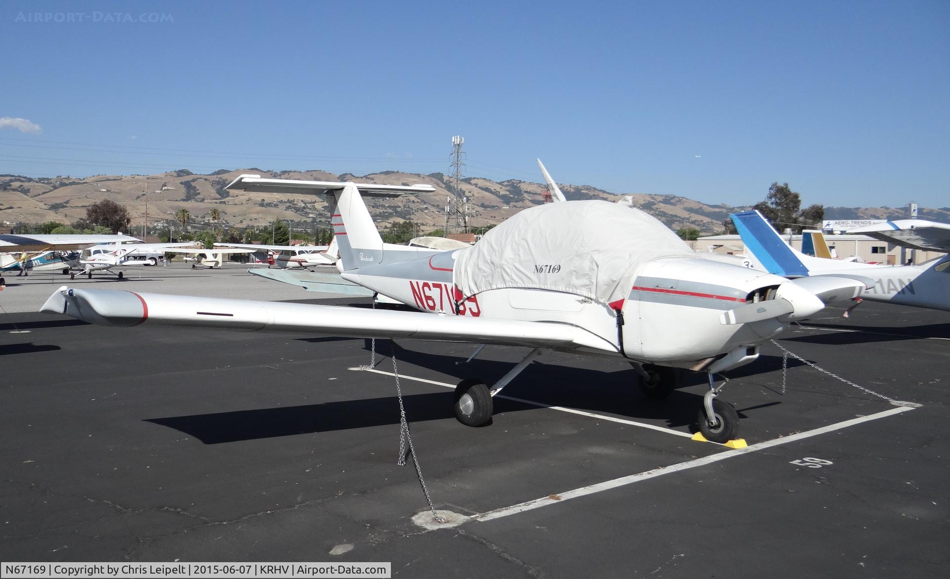 N67169, 1979 Beech 77 Skipper C/N WA-67, A local 1979 Beechcraft Skipper parked near Discovery Air at Reid Hillview Airport, CA.