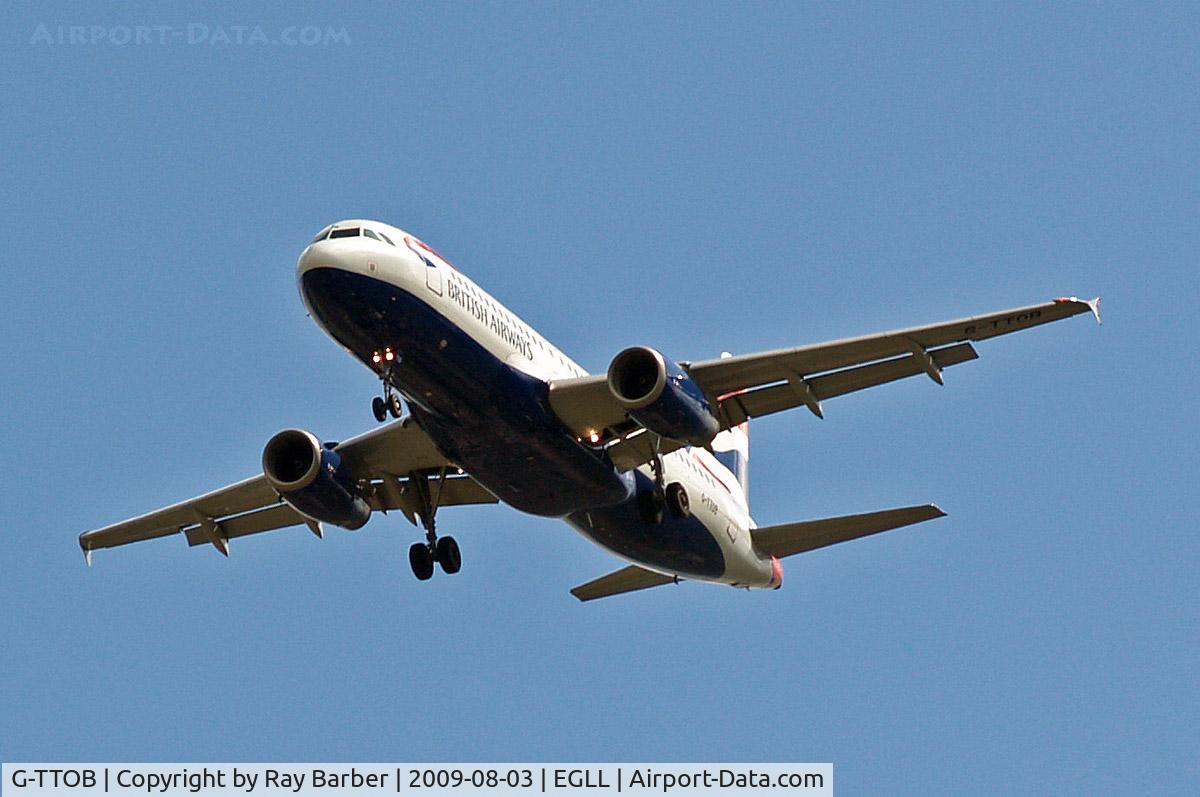 G-TTOB, 2001 Airbus A320-232 C/N 1687, Airbus A320-232 [1687] (British Airways) Home~G 03/08/2009. On approach 27R.
