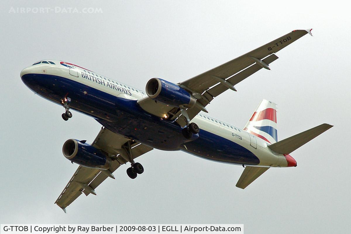 G-TTOB, 2001 Airbus A320-232 C/N 1687, Airbus A320-232 [1687] (British Airways) Home~G 03/08/2009. On approach 27R.