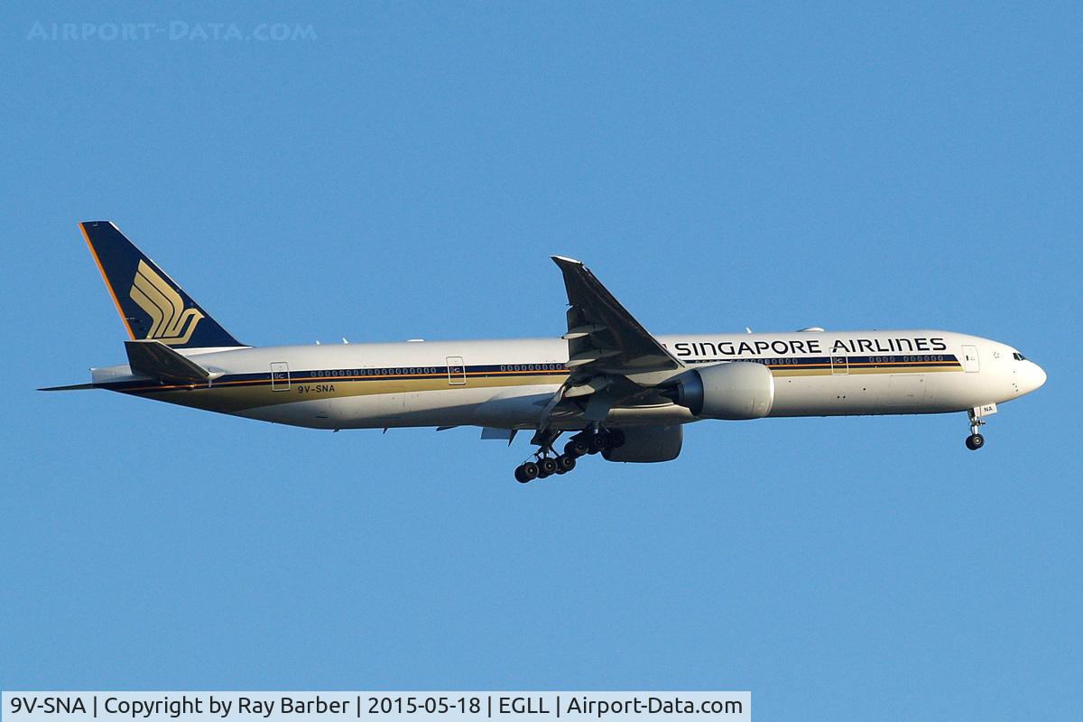 9V-SNA, 2015 Boeing 777-312/ER C/N 42240, Boeing 777-312ER [42240] (Singapore Airlines) Home~G 18/05/2015. On approach 27L.