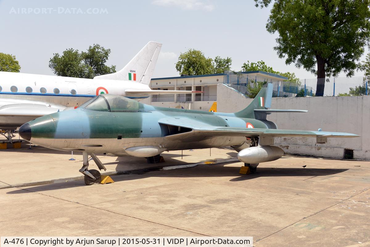 A-476, Hawker Hunter F.56 C/N 8761, On display at IAF Museum Palam.