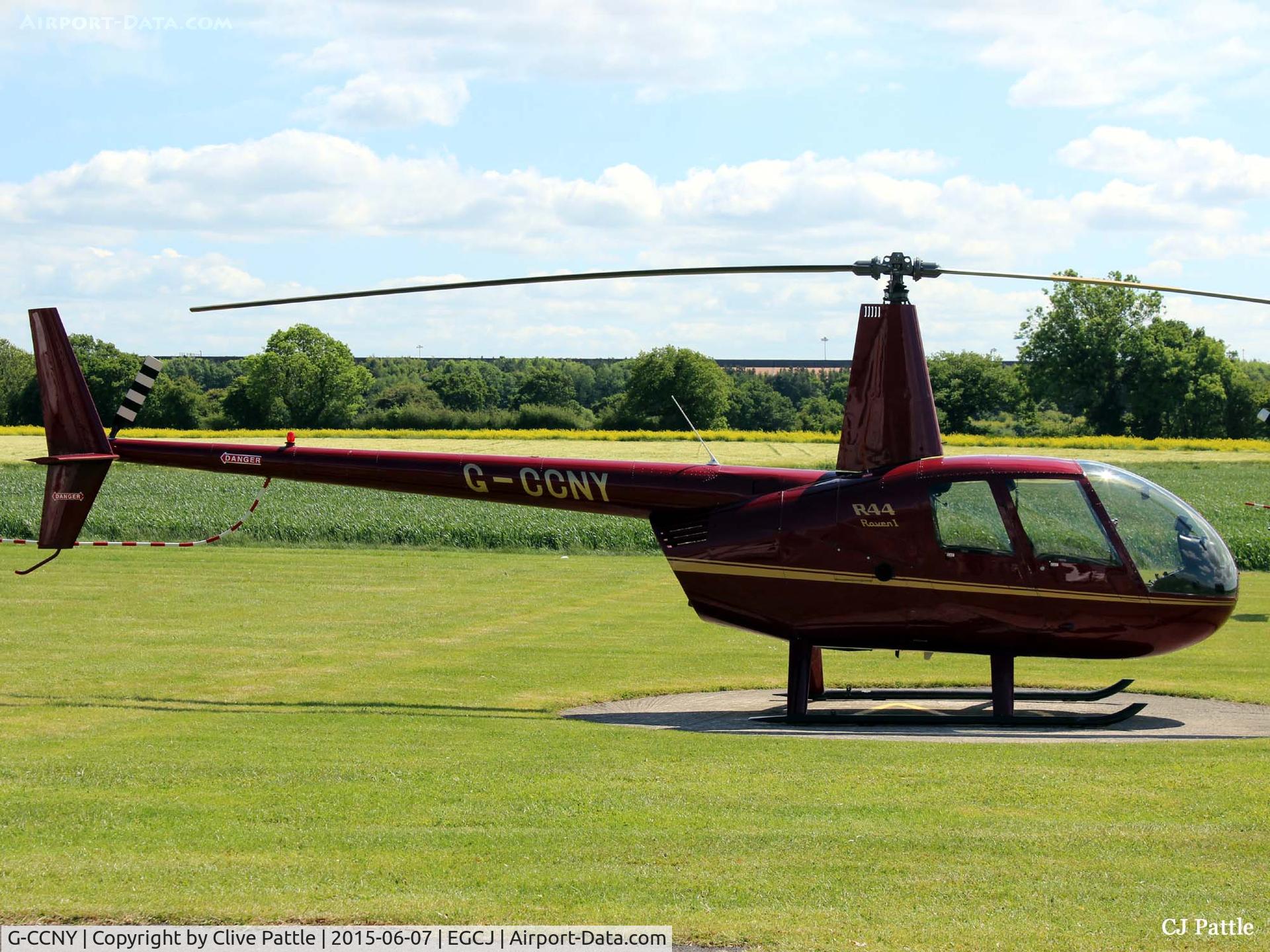 G-CCNY, 2003 Robinson R44 Raven C/N 1349, At rest at Sherburn
