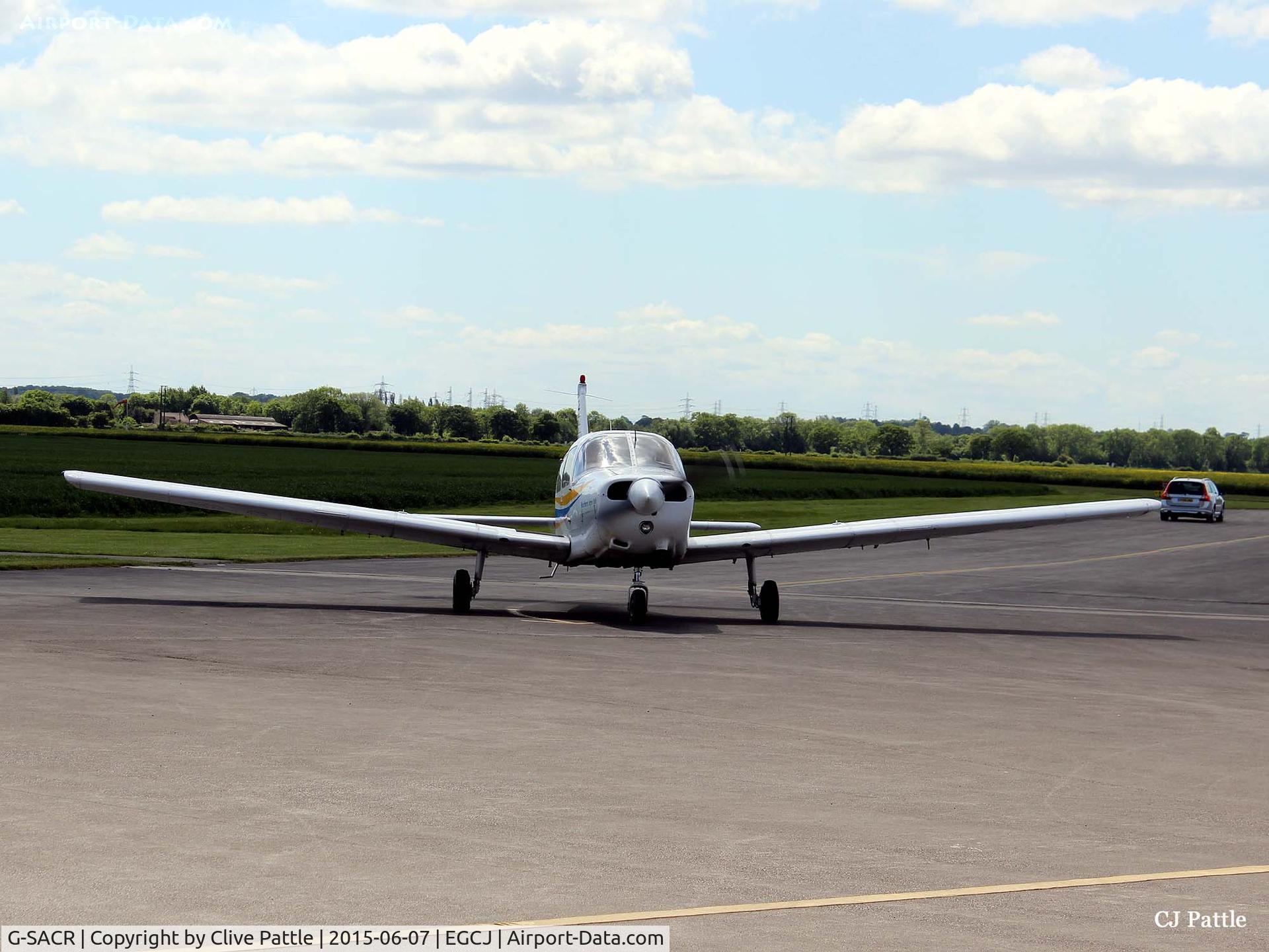 G-SACR, 1988 Piper PA-28-161 Cadet C/N 2841046, In action at Sherburn EGCJ with the Sherburn Aero Club