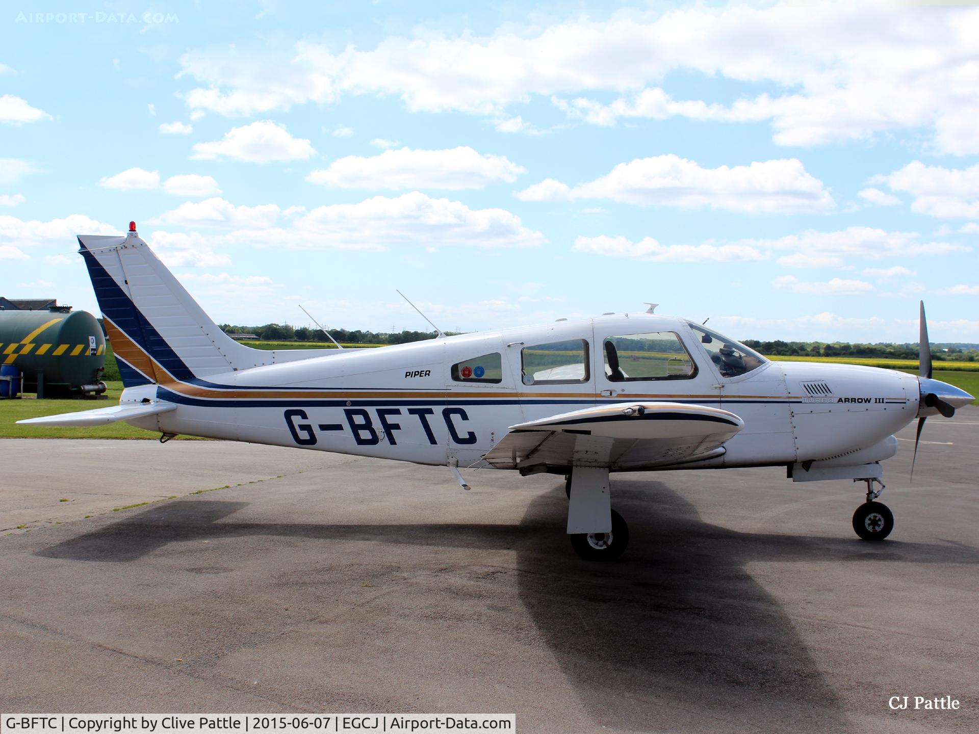 G-BFTC, 1978 Piper PA-28R-201T Cherokee Arrow III C/N 28R-7803197, Resting at Sherburn EGCJ