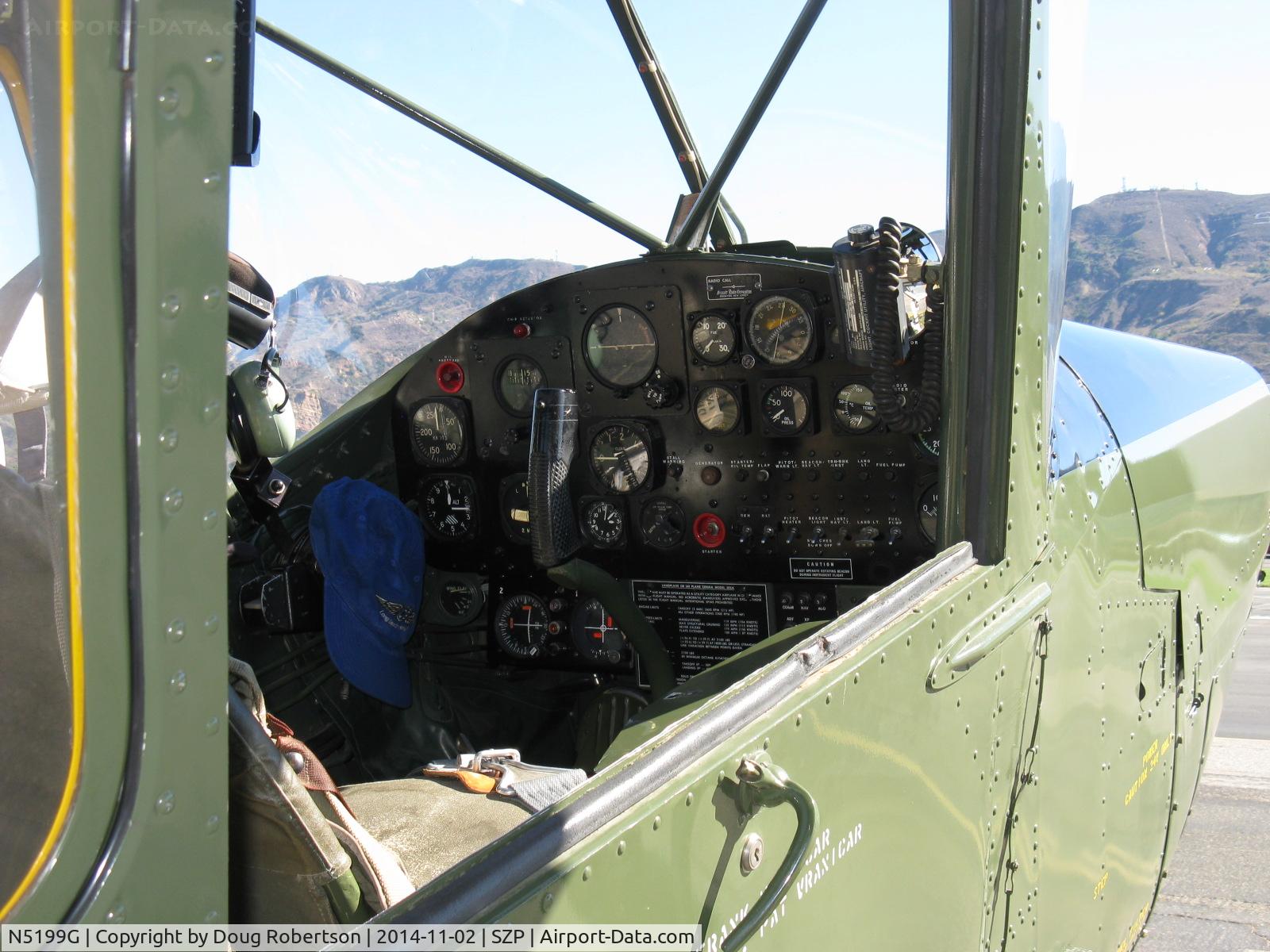 N5199G, 1953 Cessna 305A C/N 22118, 1953 Cessna 305A O-1 BIRD DOG, Continental O-470-11 213 hp, panel, cockpit with tandem seats