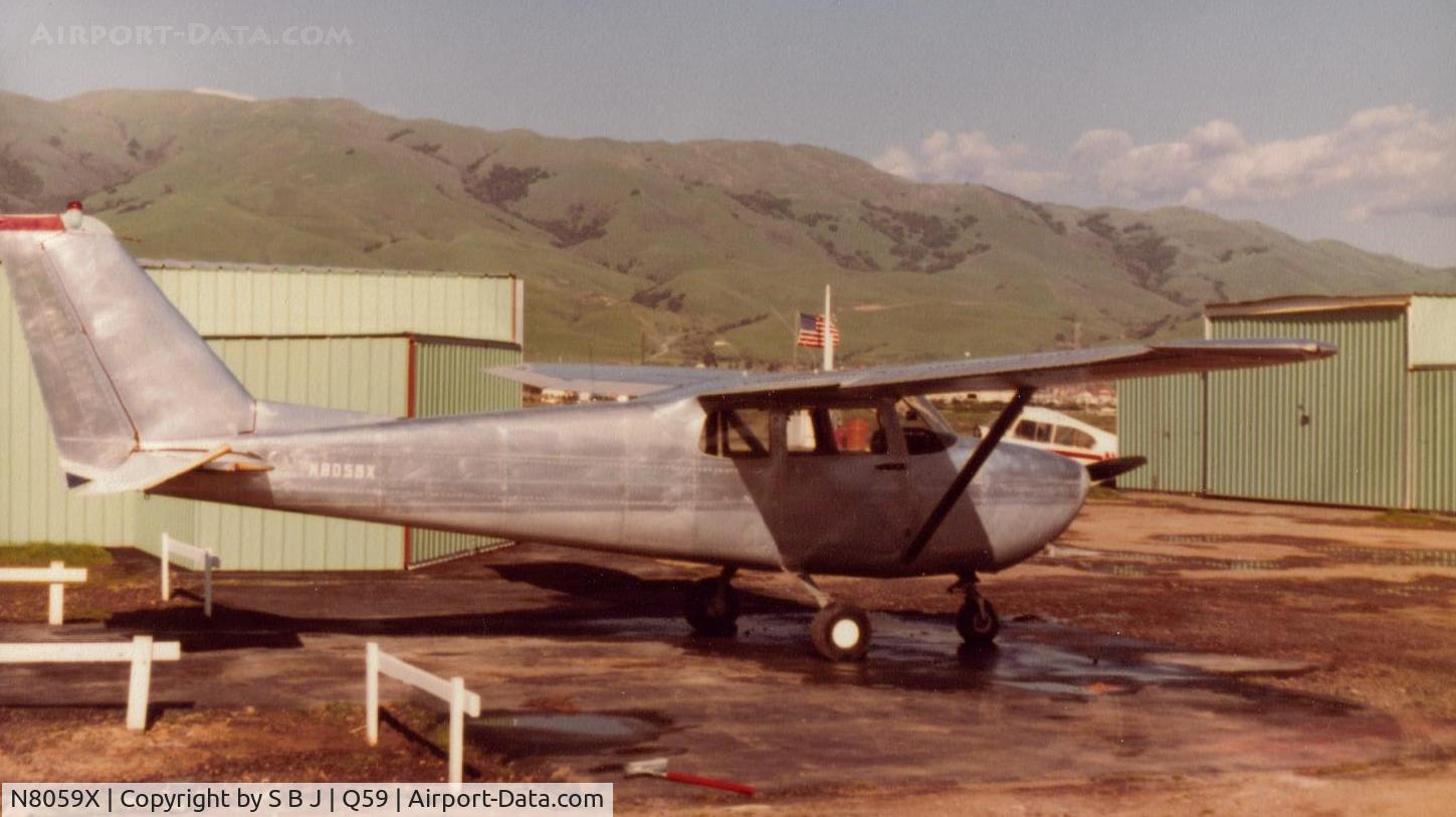 N8059X, 1961 Cessna 172B C/N 17248559, 59X at the Fremont airport in Calif stripped and ready for new paint.