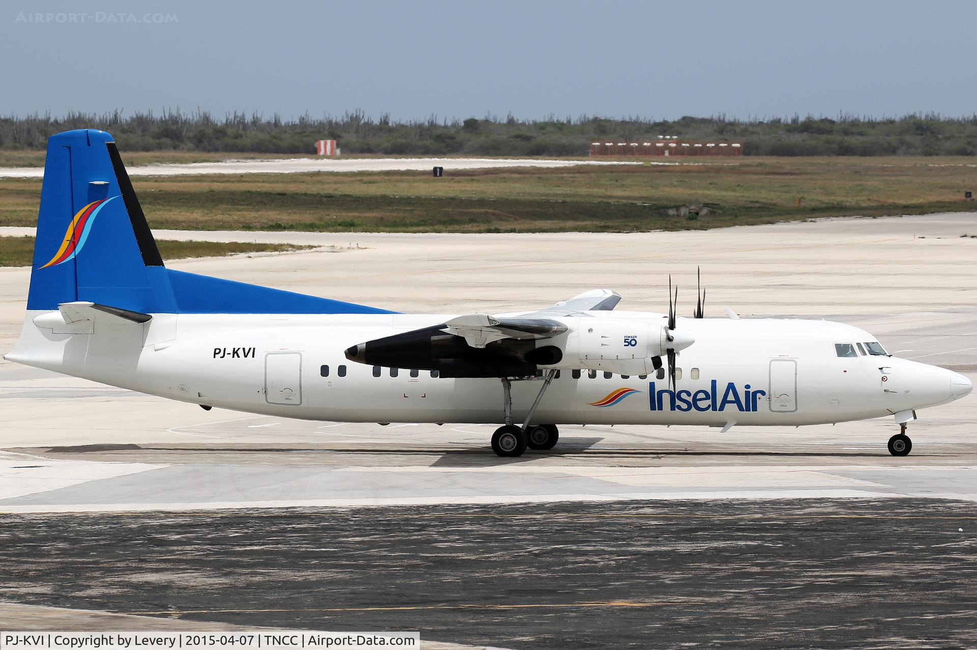 PJ-KVI, 1991 Fokker 50 C/N 20218, Taxing to the spot.