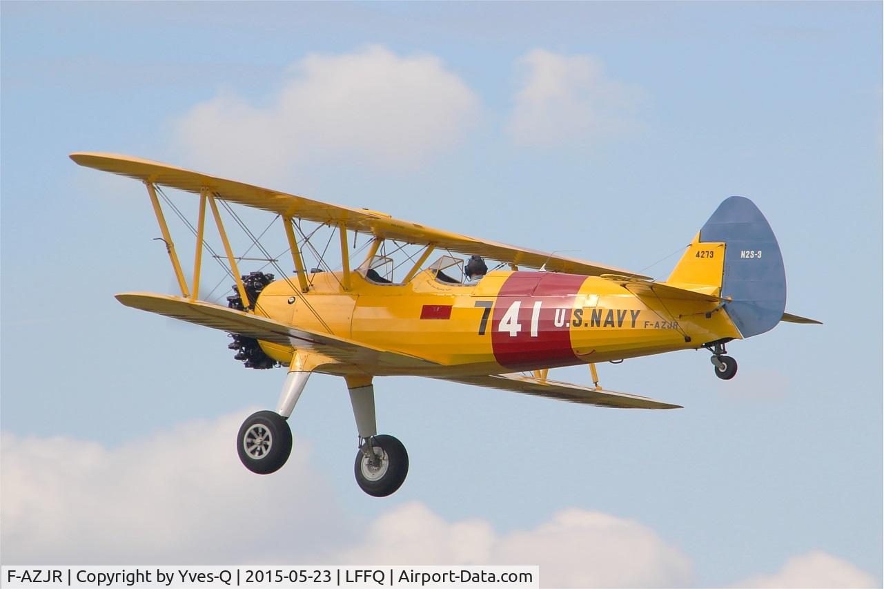 F-AZJR, 1942 Boeing-Stearman PT-13D (E75) C/N 75-5656, Boeing PT-13D Kaydet (E75), On display, La Ferté-Alais airfield (LFFQ) Airshow 2015