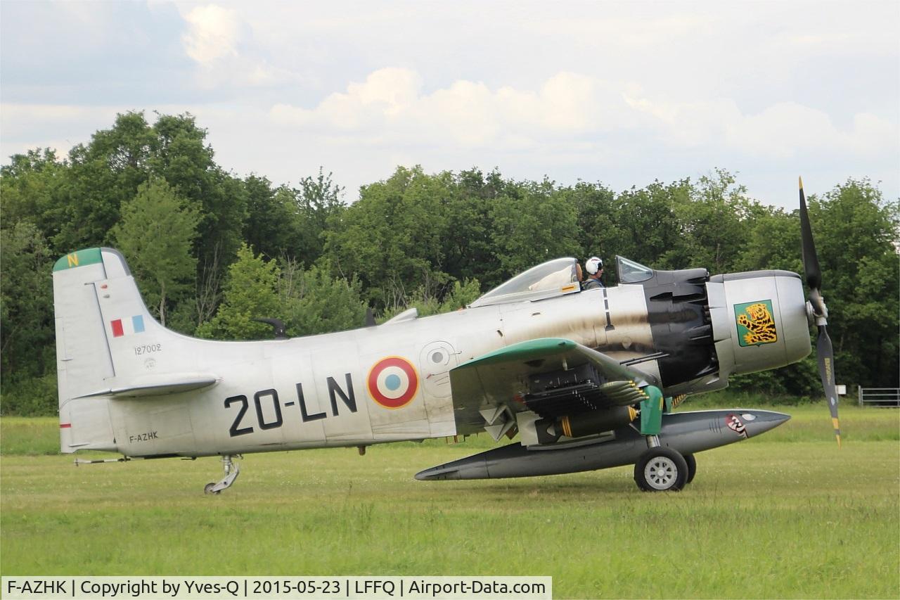 F-AZHK, Douglas AD-4N Skyraider C/N 7802, Douglas AD-4N Skyraider, La Ferté-Alais airfield (LFFQ) Airshow 2015