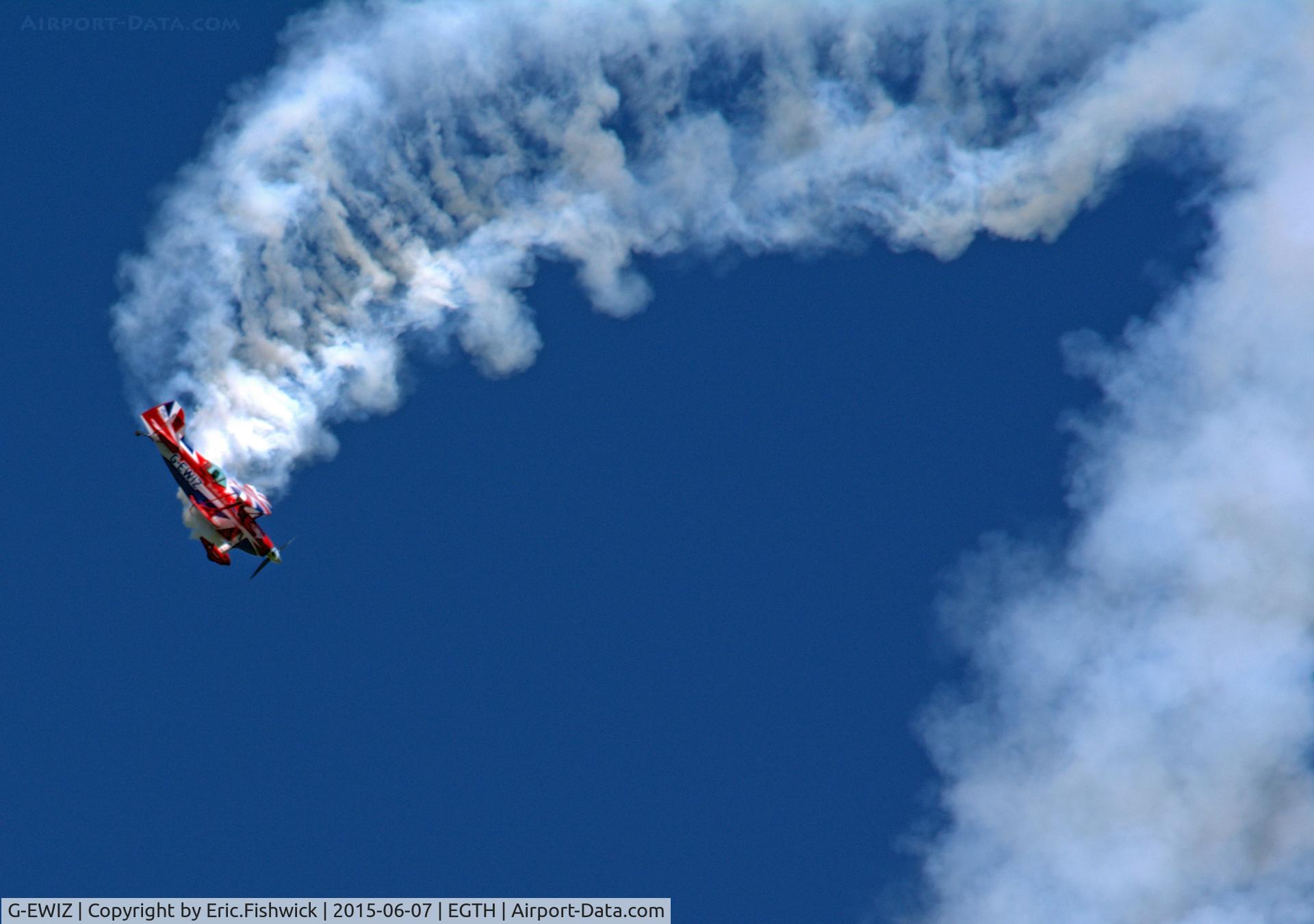 G-EWIZ, 1981 Pitts S-2S Special C/N S18, 45. G-EWIZZ in spectacular form at The Shuttleworth Flying Day and LAA Party in the Park, June 2015.