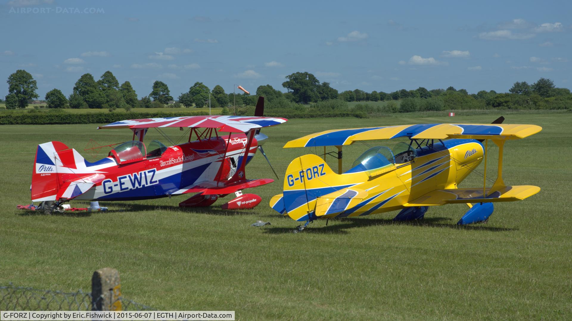 G-FORZ, 1999 Pitts S-1S Special C/N PFA 009-13393, 5. Pitts Pair at The Shuttleworth Flying Day and LAA Party in the Park.