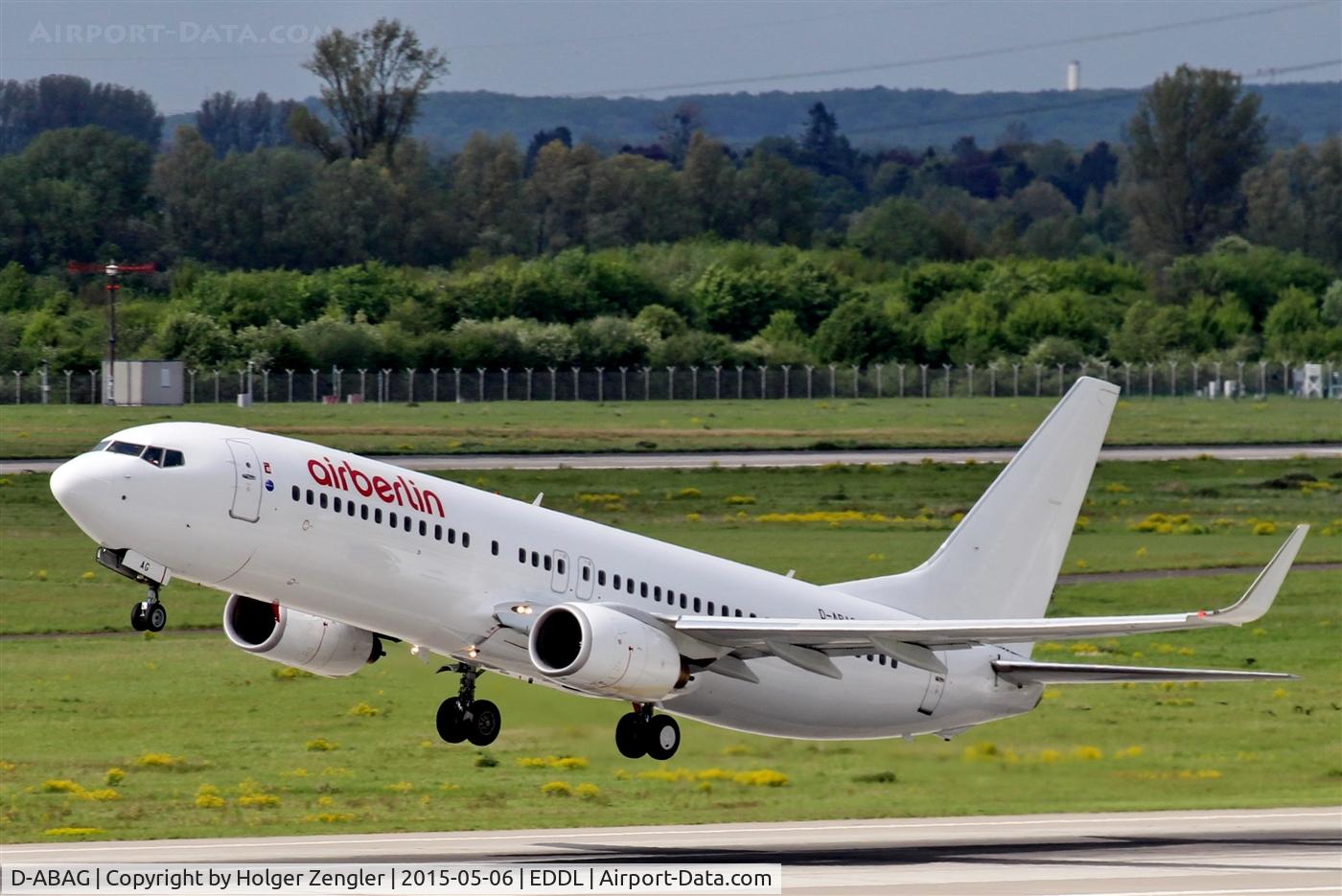 D-ABAG, 2001 Boeing 737-86J C/N 30879, A white knight is leaving DUS westbound.....