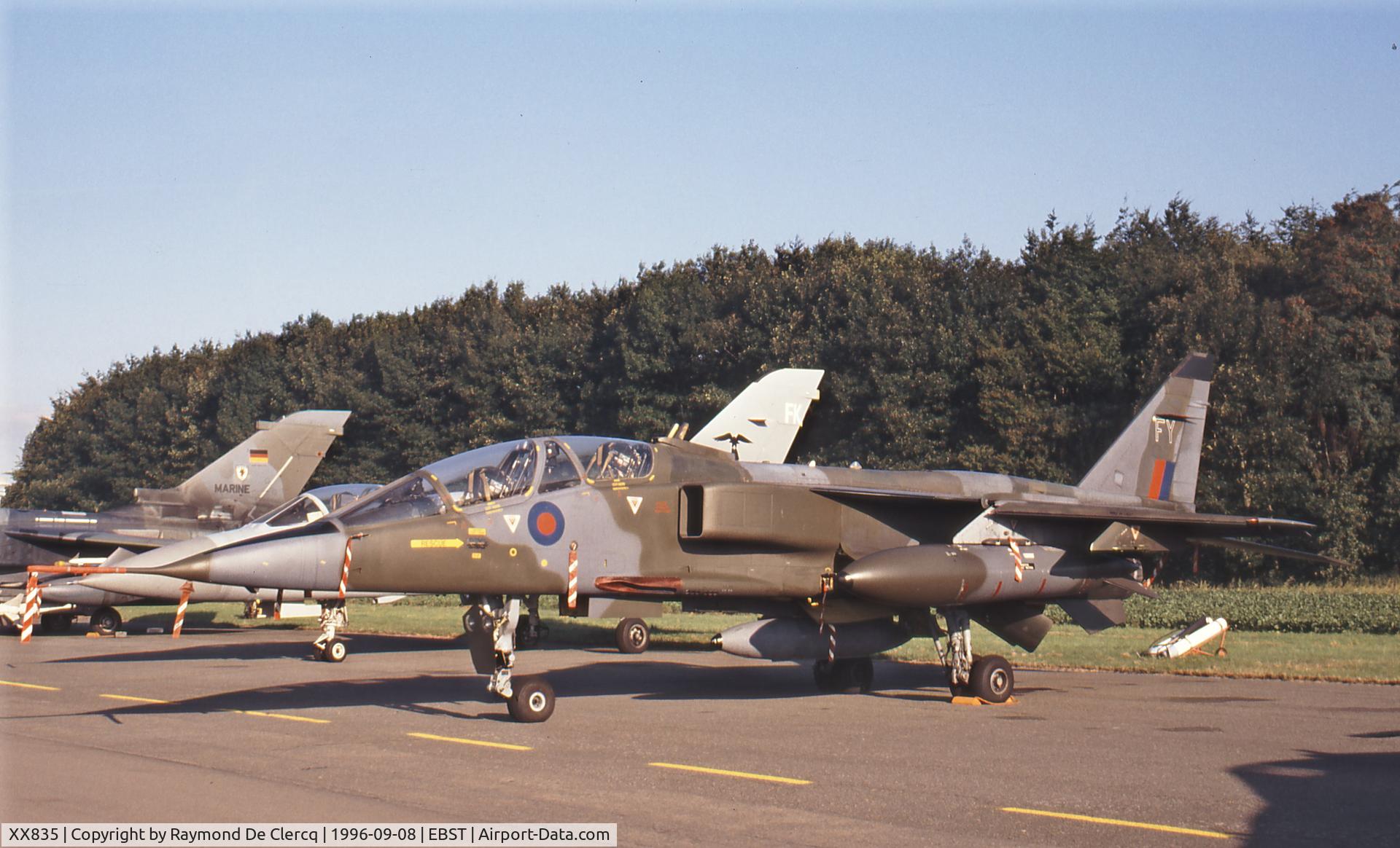 XX835, Sepecat Jaguar T.4 C/N B.23, At the Brustem airshow 1996.
