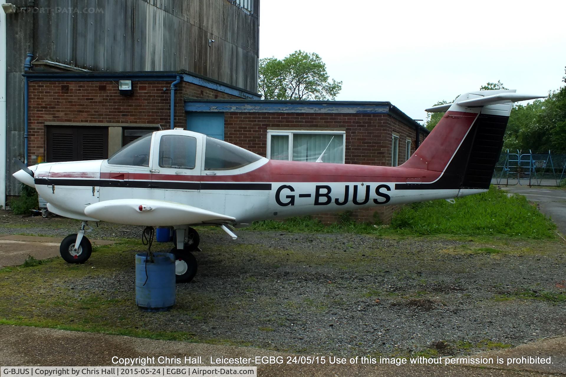 G-BJUS, 1980 Piper PA-38-112 Tomahawk Tomahawk C/N 38-80A0065, parked at Leicester