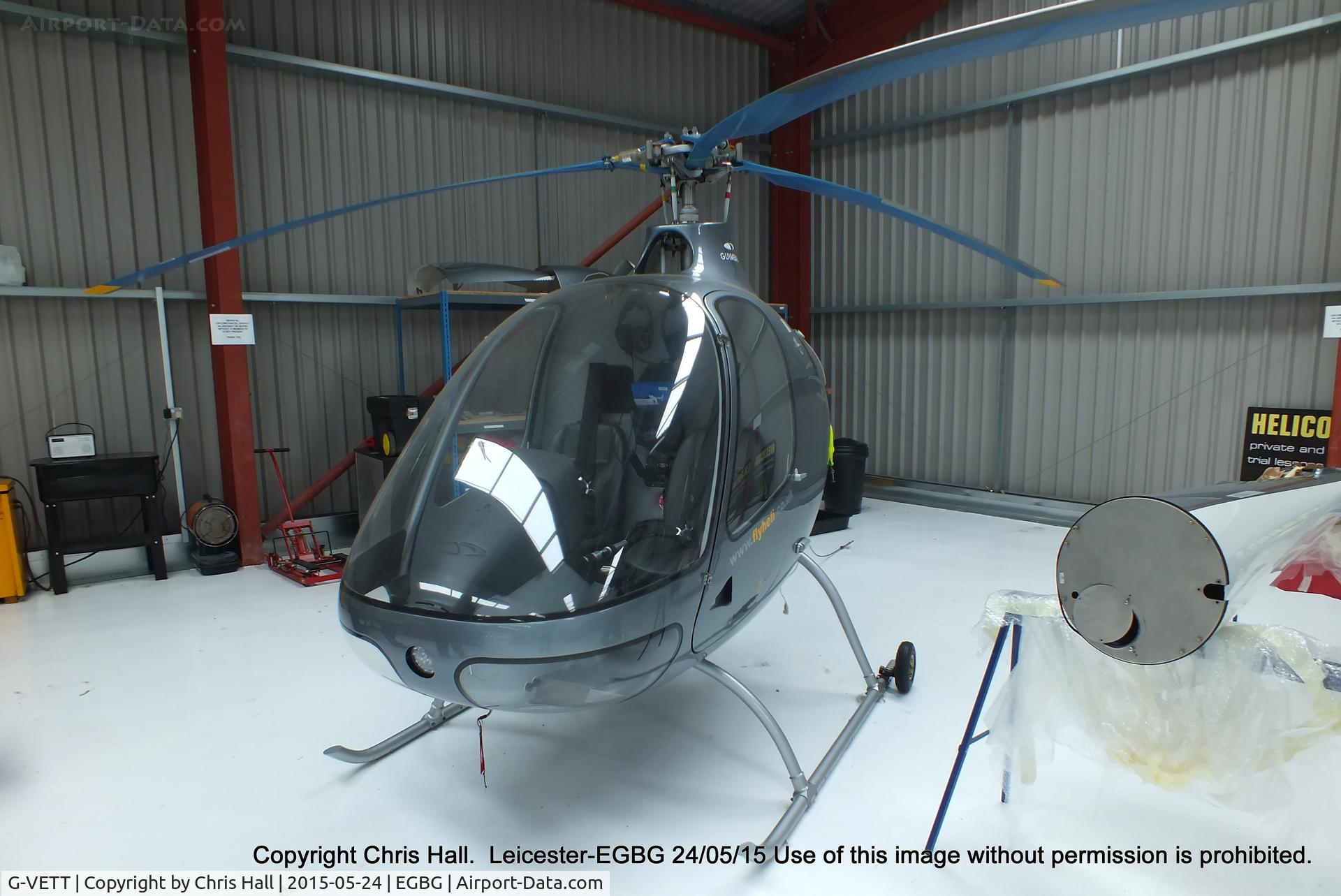 G-VETT, 2014 Guimbal Cabri G2 C/N 1066, inside the Flyheli hangar