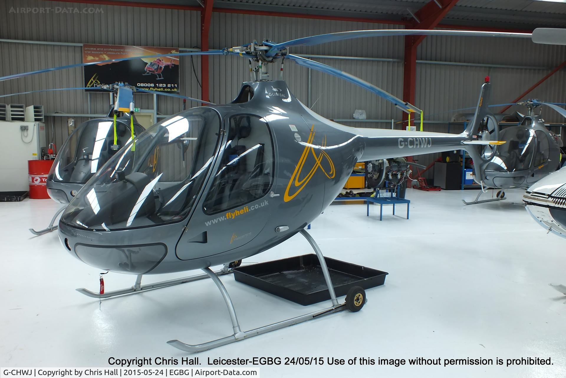 G-CHWJ, 2013 Guimbal Cabri G2 C/N 1052, inside the Flyheli hangar