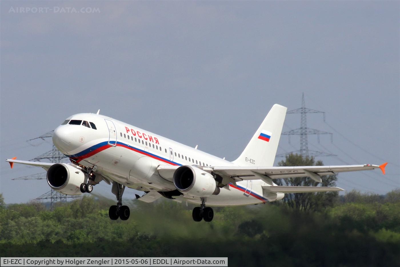 EI-EZC, 2006 Airbus A319-112 C/N 2879, Leaving DUS for return to SVO....