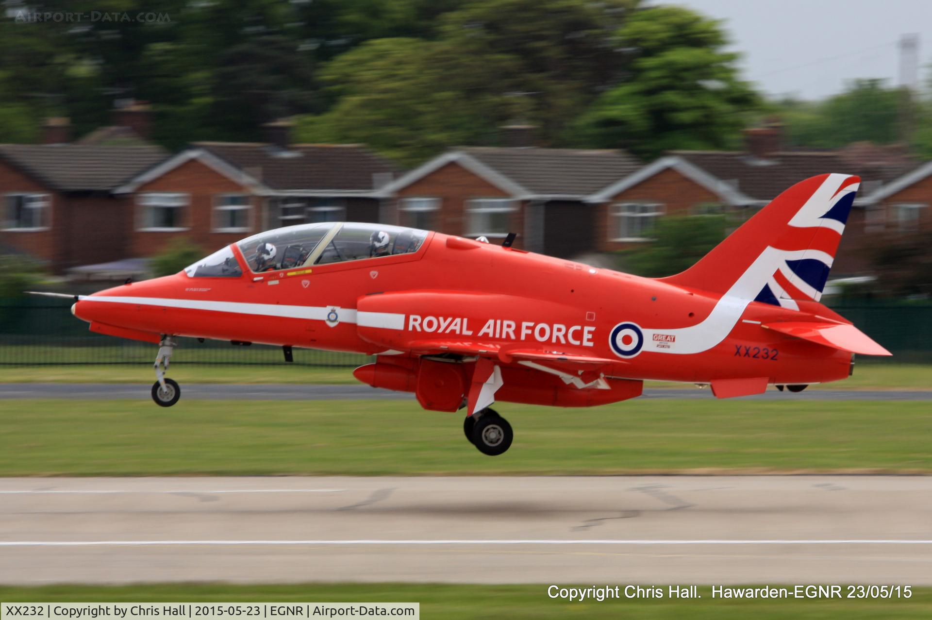 XX232, 1978 Hawker Siddeley Hawk T.1 C/N 068/312068, arriving at Hawarden for the Airshow at Llandudno