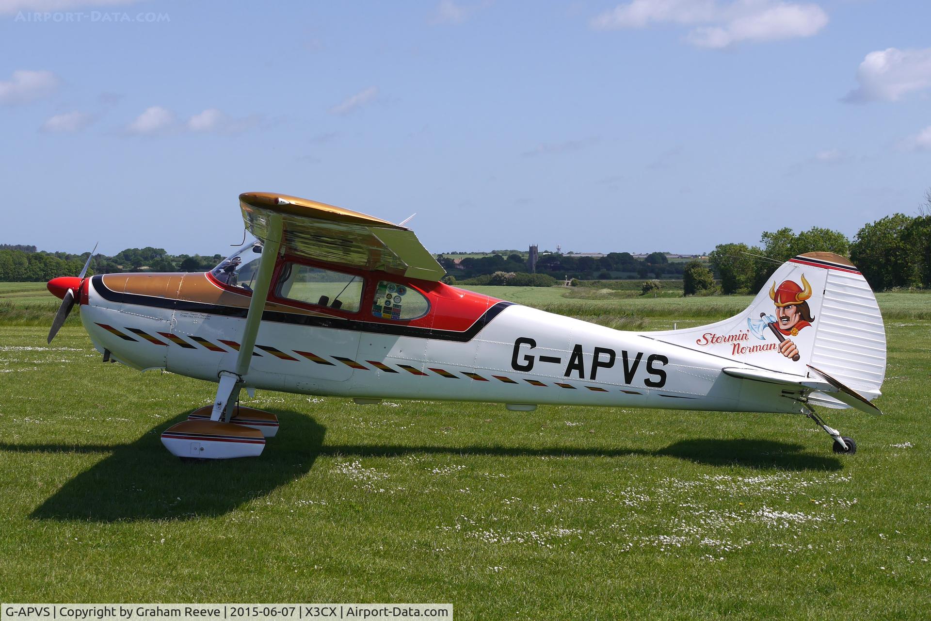 G-APVS, 1957 Cessna 170B C/N 26156, Parked at Northrepps.