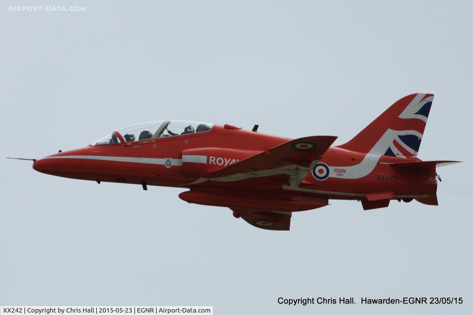 XX242, 1978 Hawker Siddeley Hawk T.1 C/N 078/312078, arriving at Hawarden for the Airshow at Llandudno