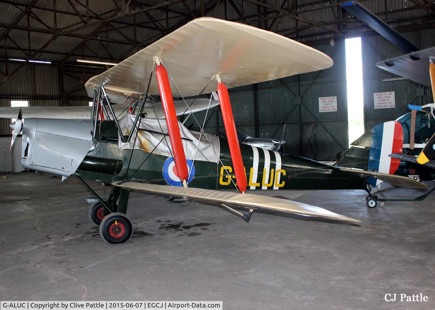G-ALUC, 1940 De Havilland DH-82A Tiger Moth II C/N 83094, Side view at Sherburn EGCJ