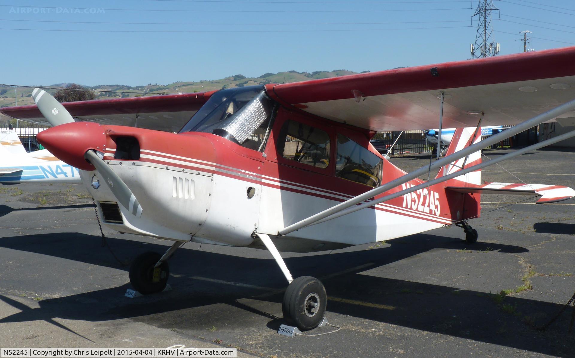 N52245, 1975 Bellanca 8KCAB Decathlon C/N 164-75, A local 1975 Bellanca 8KCAB parked near Aero Dynamic Aviation's hangar at Reid Hillview Airport, CA.