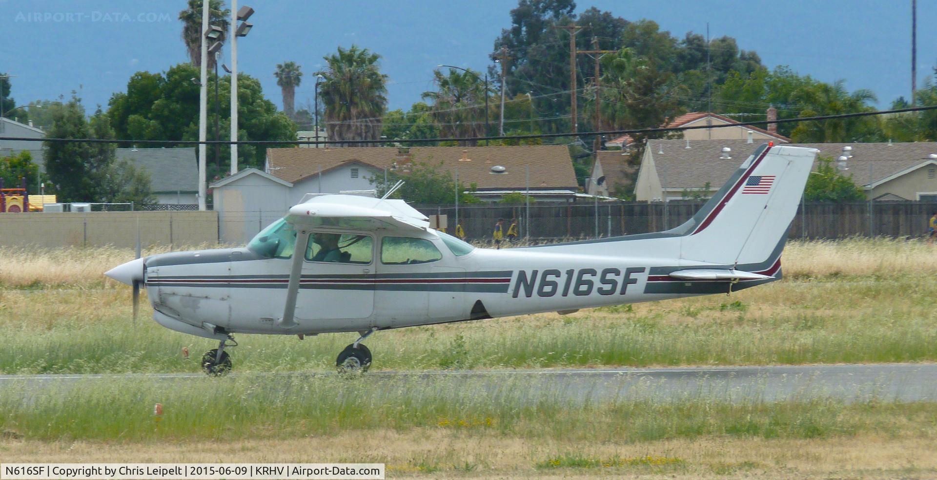 N616SF, 1980 Cessna 172RG Cutlass RG C/N 172RG0740, A local 1980 Cessna 172RG (Aero Dynamic Aviation, CA) rolling down runway 13L (reverse approach/departure procedures) at Reid Hillview Airport, CA.