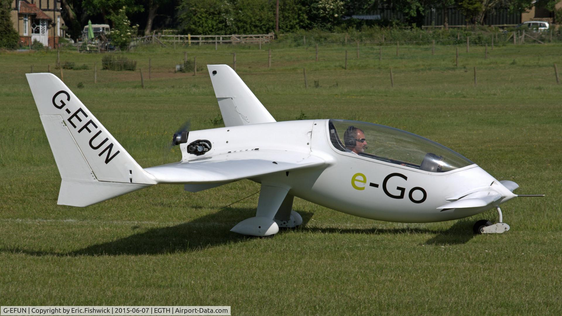 G-EFUN, 2008 e-GO Aeroplanes e-GO C/N SS001, 2. G-EFUN at The Shuttleworth Flying Day and LAA Party in the Park, June 2015.