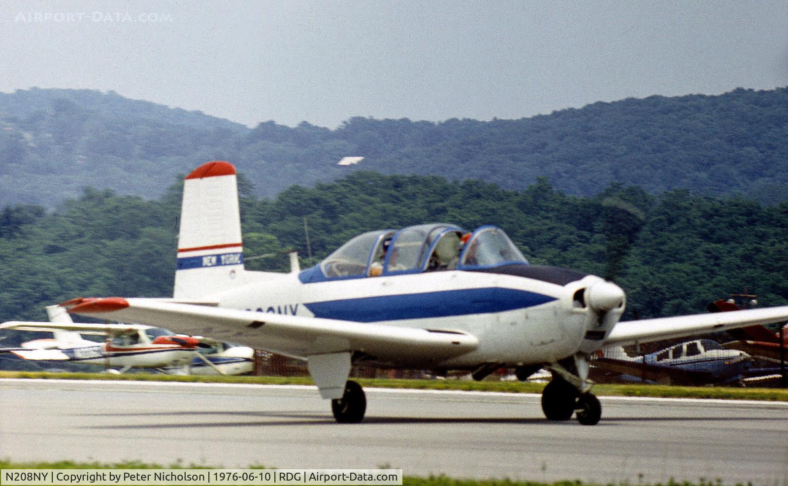 N208NY, 1953 Beech T-34A (A45) Mentor Mentor C/N G-126, This T-34A Mentor (USAF 53-3365) of the New York Civil Air Patrol attended the 1976 Reading Airshow.