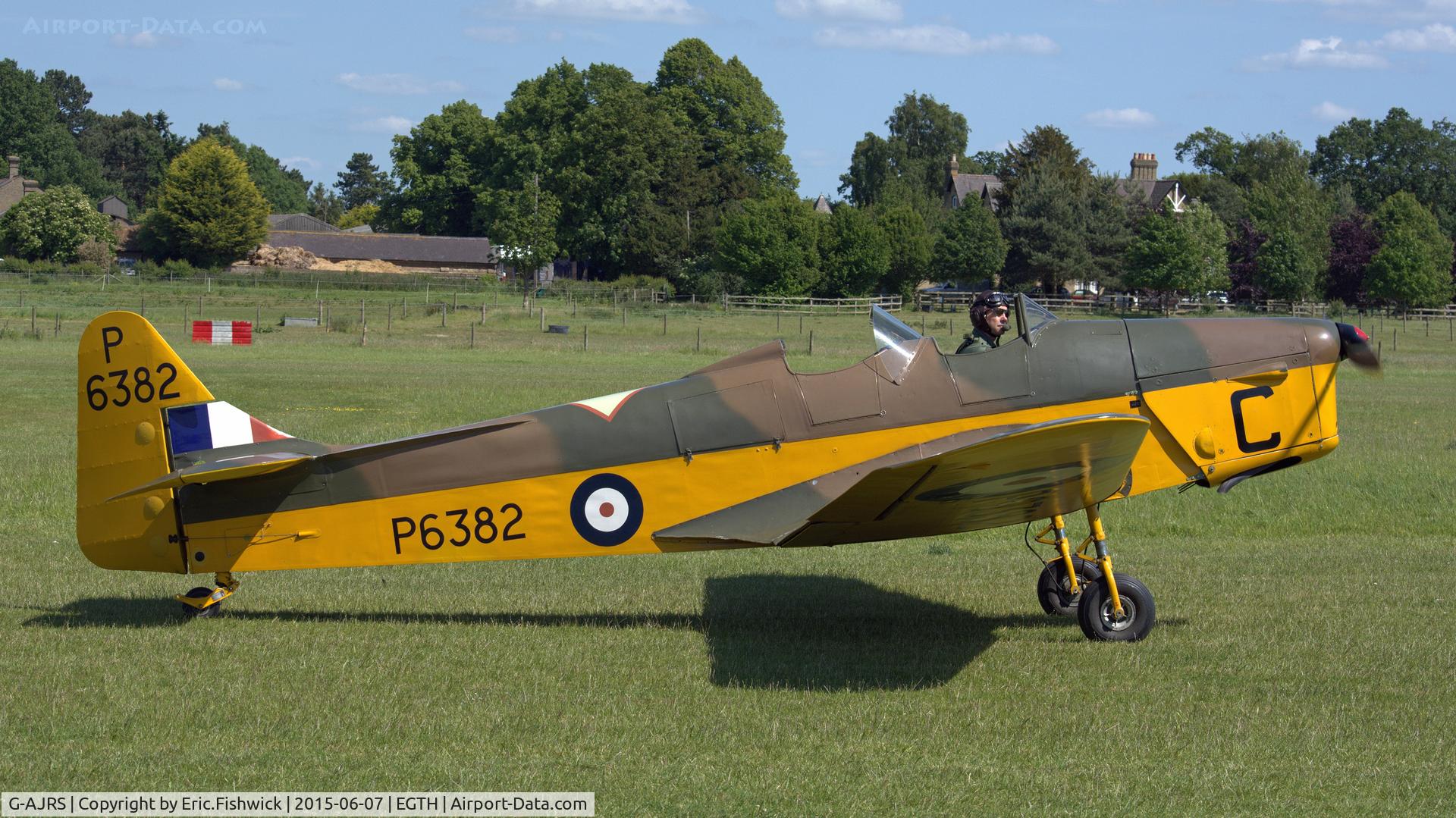G-AJRS, 1939 Miles M14A Magister C/N 1750, 2. G-AJRS about to join the 'Barnstorming' entertainment at The Shuttleworth Flying Day and LAA Party in the Park, June 2015.