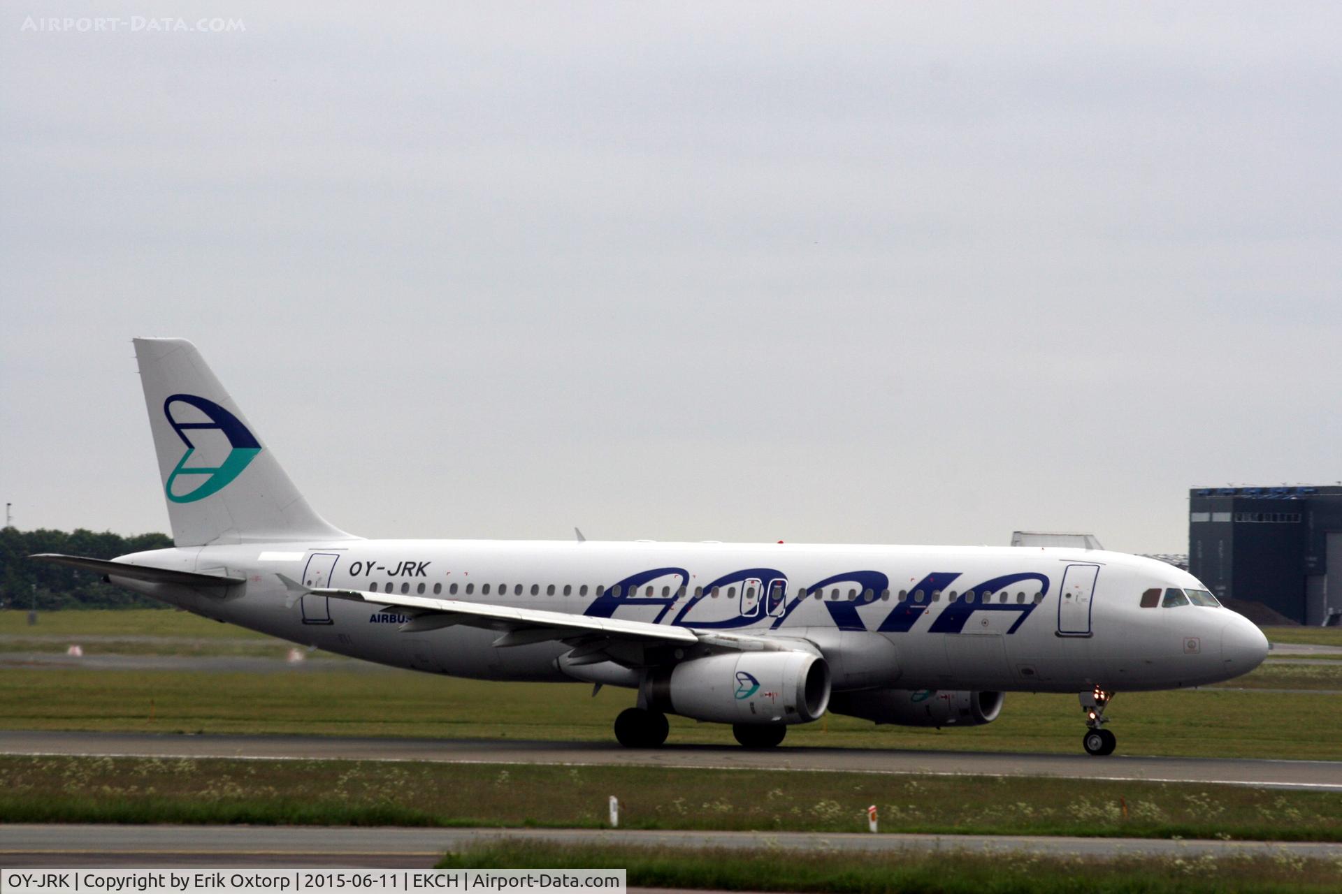 OY-JRK, 1993 Airbus A320-231 C/N 444, OY-JRK taking off rw 22R