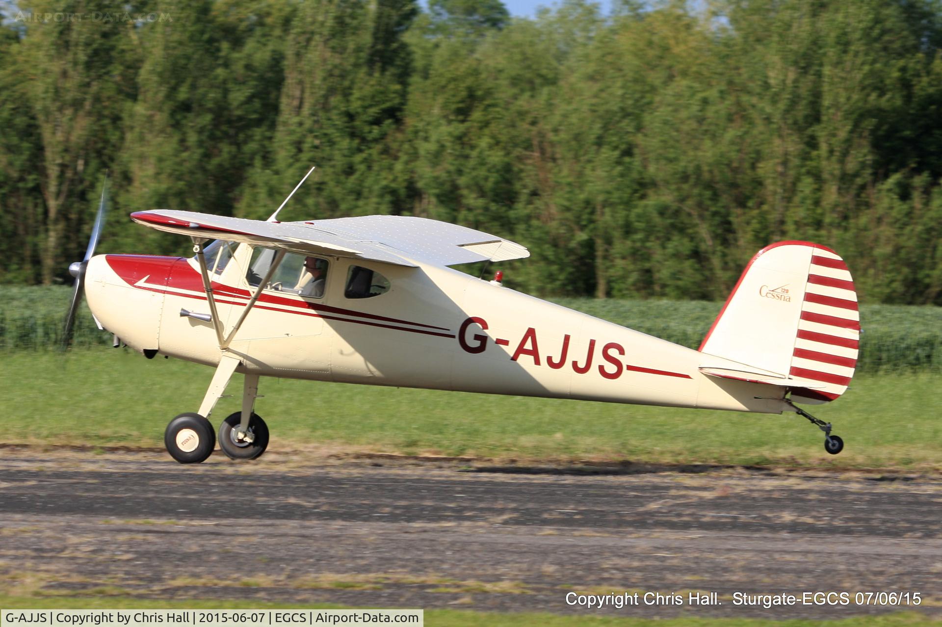 G-AJJS, 1947 Cessna 120 C/N 13047, at the Sturgate Summer flyin
