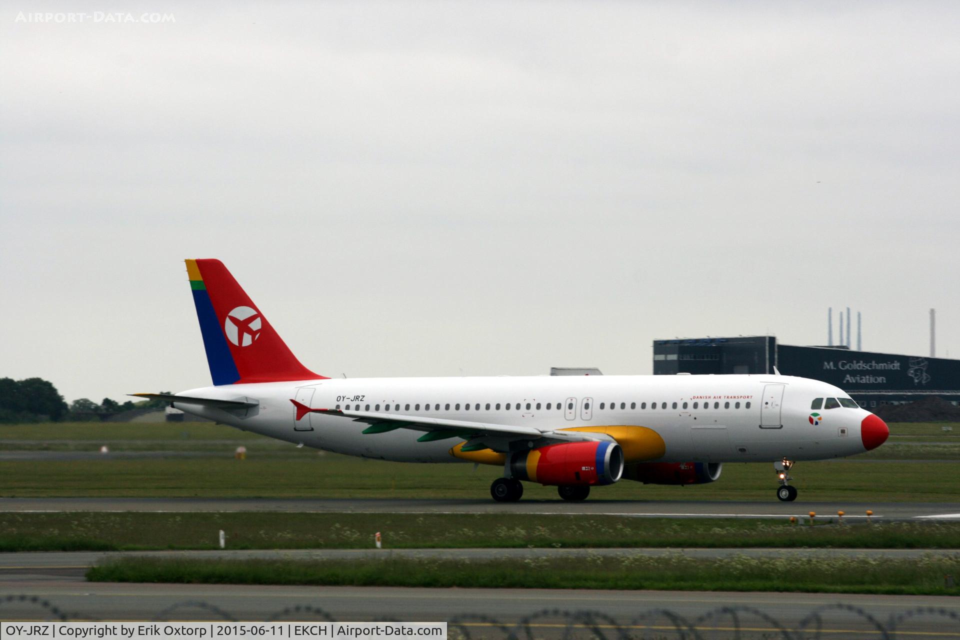 OY-JRZ, 2003 Airbus A320-233 C/N 2102, OY-JRZ taking off rw 22R
