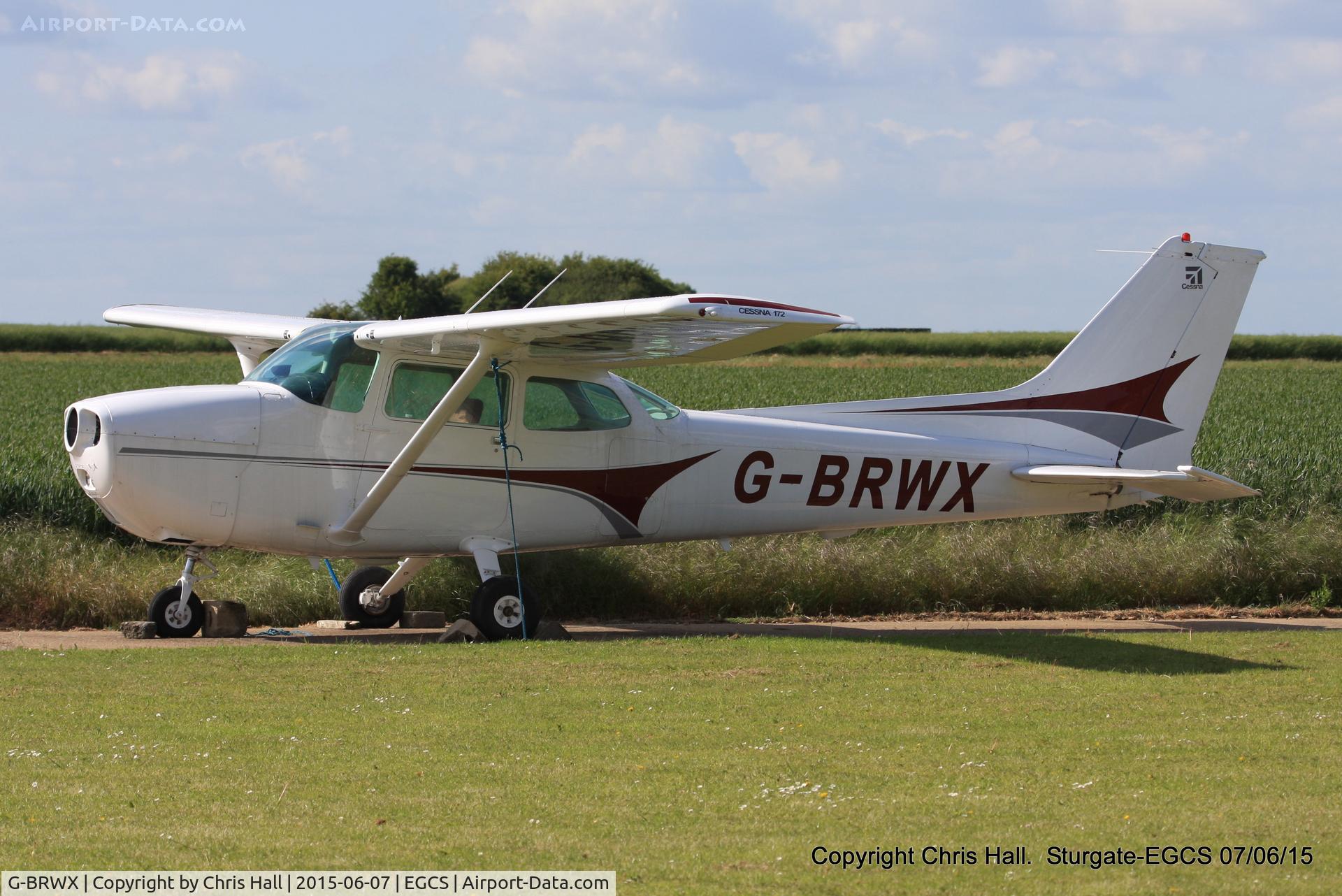 G-BRWX, 1981 Cessna 172P Skyhawk C/N 17274729, parked at Sturgate