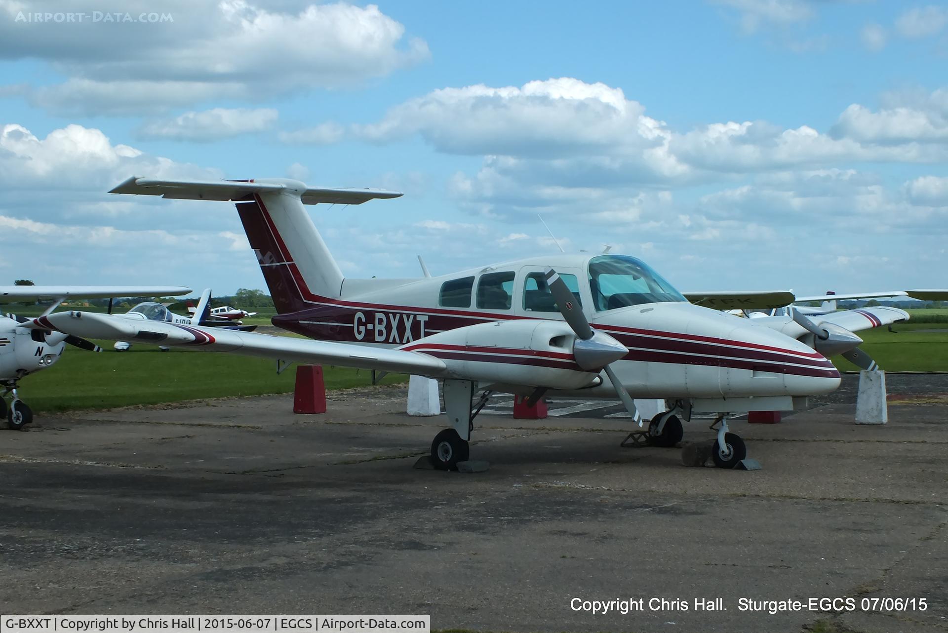G-BXXT, 1979 Beech 76 Duchess C/N ME-212, parked at Sturgate