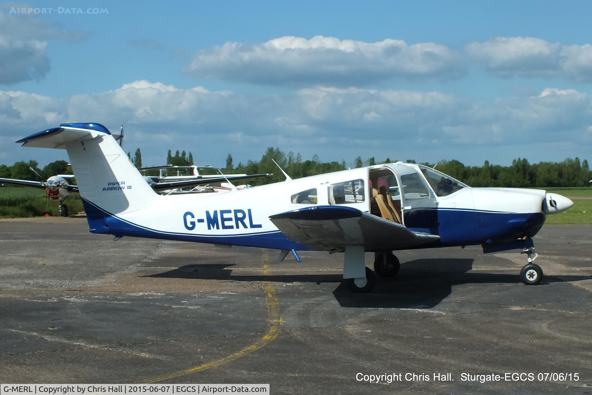 G-MERL, 1979 Piper PA-28RT-201 Arrow IV C/N 28R-7918036, parked at Sturgate