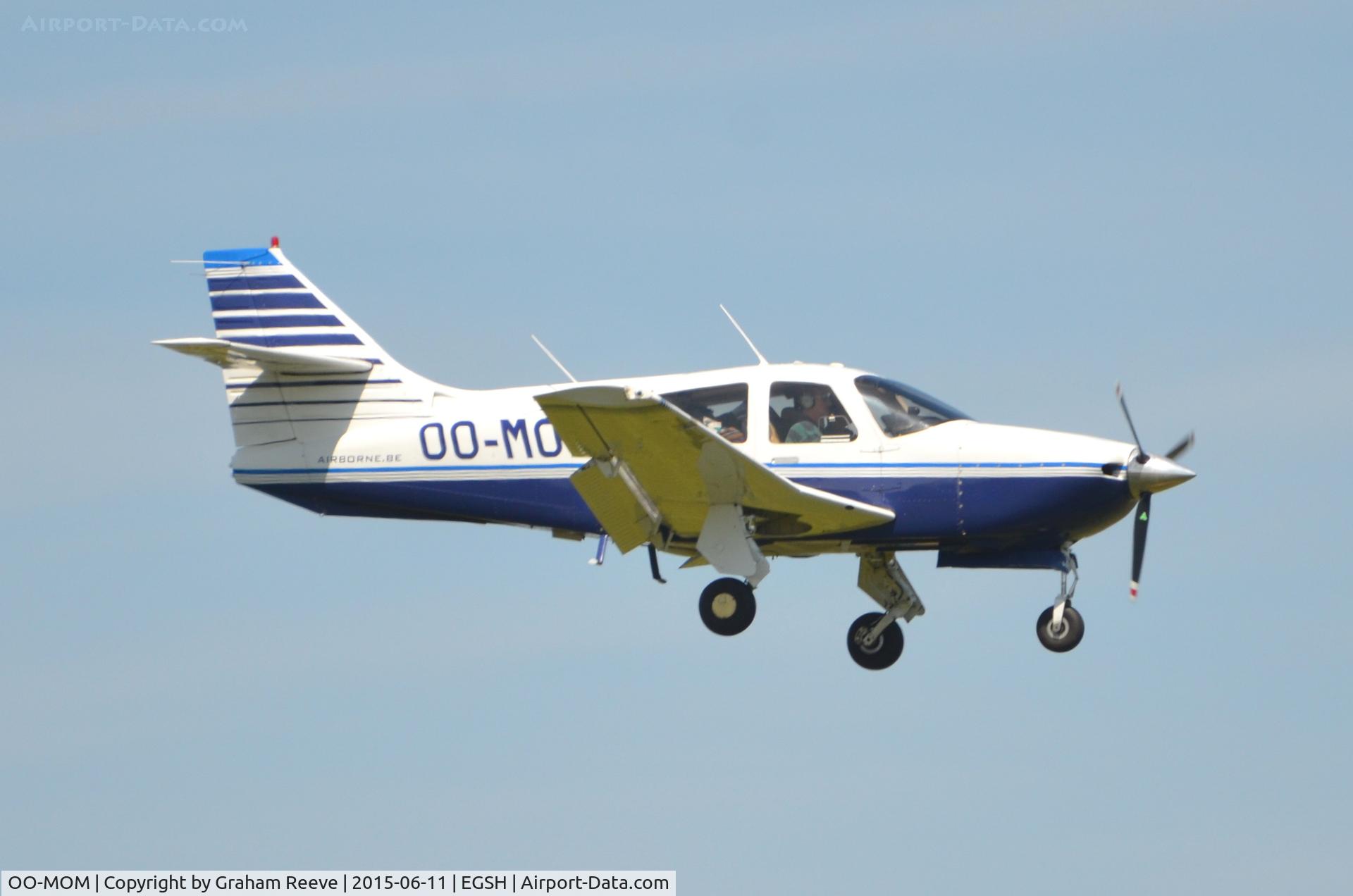 OO-MOM, 1994 Rockwell Commander 114B C/N 14615, Landing at Norwich.