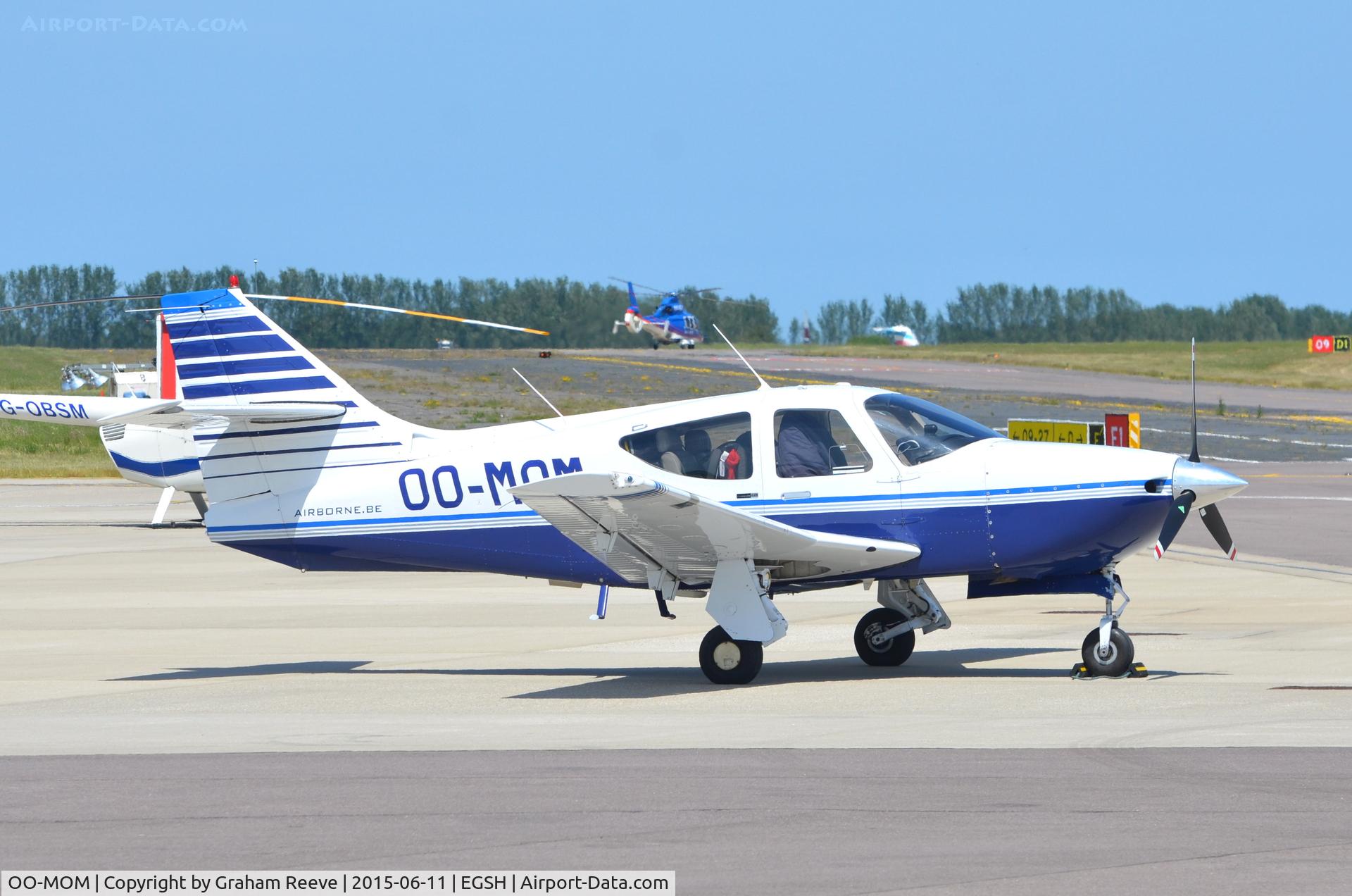 OO-MOM, 1994 Rockwell Commander 114B C/N 14615, Parked at Norwich.