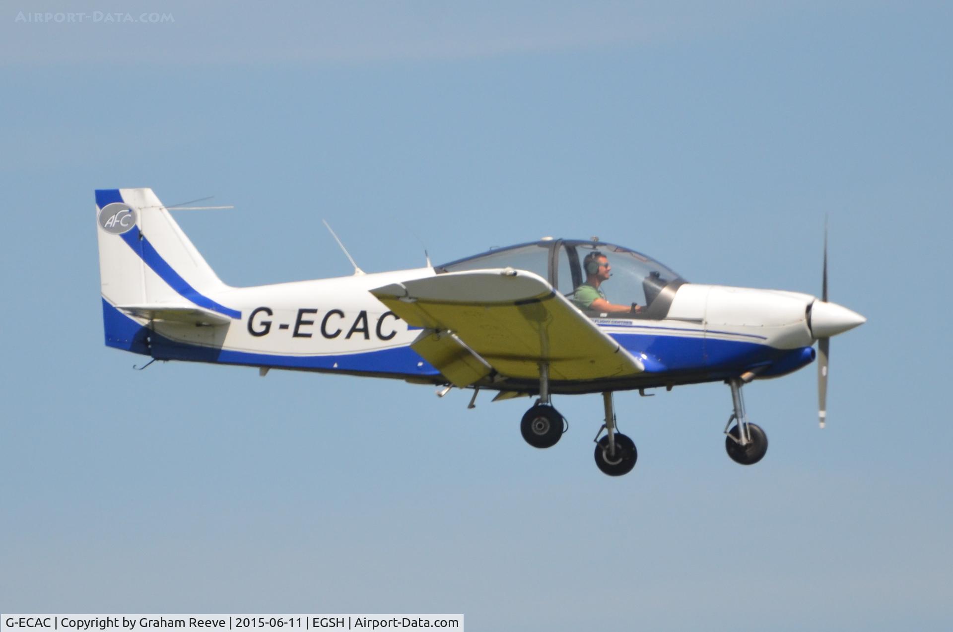 G-ECAC, 2007 Robin R-2120U Alpha C/N 120T-0001, Landing at Norwich.