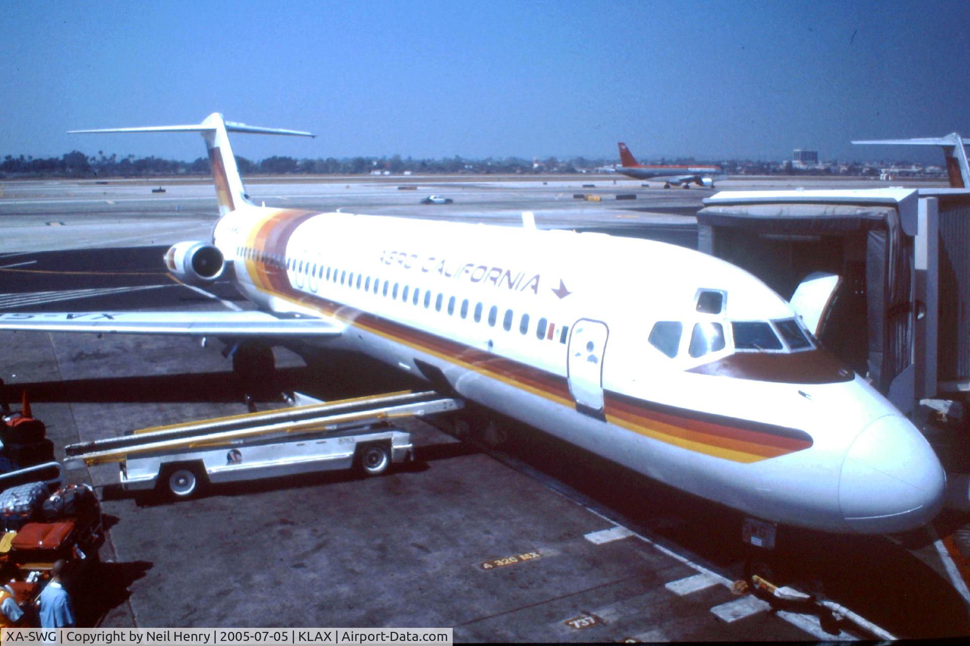 XA-SWG, Douglas DC-9-32 C/N 47230/395, From scanned slide taken at LAX - July 2005