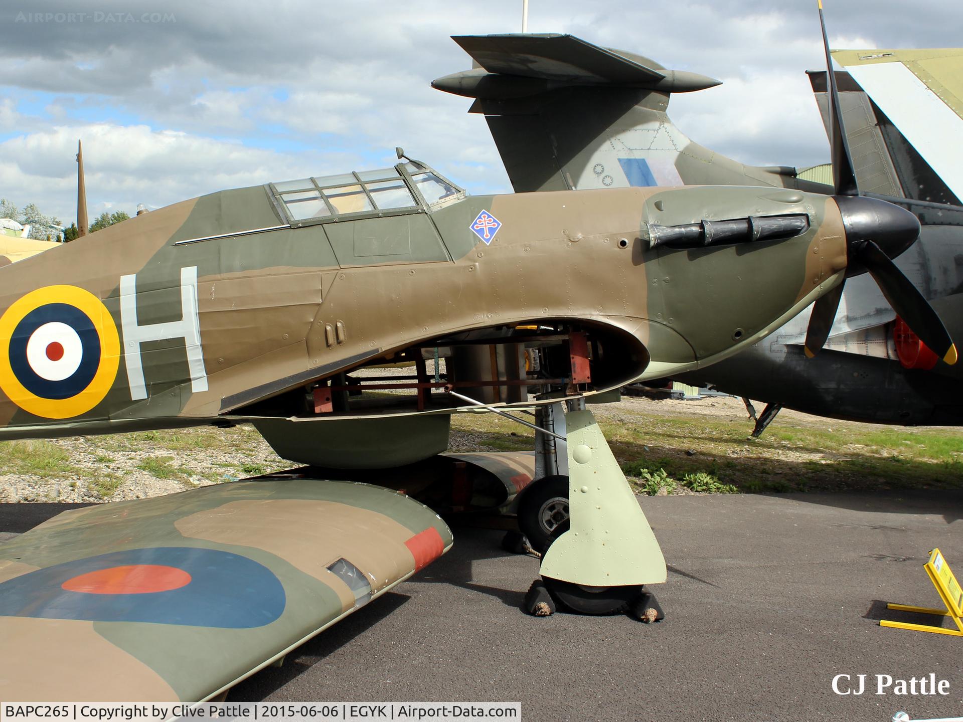BAPC265, Hawker Hurricane I Replica C/N BAPC.265, On external display at the Yorkshire Aviation Museum, Elvington.