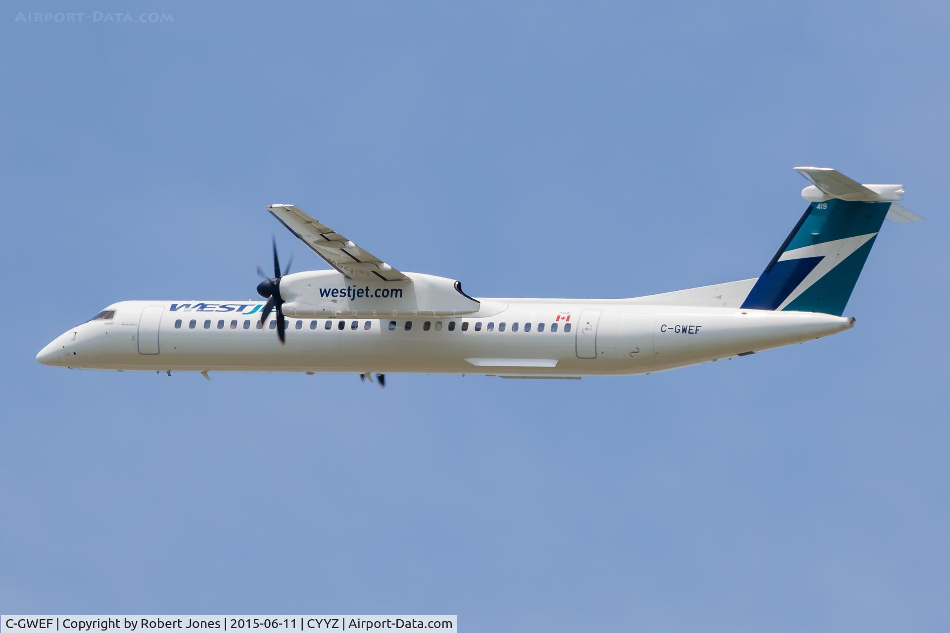C-GWEF, 2014 Bombardier DHC-8-402Q Dash 8 Dash 8 C/N 4487, Departing 24R at Toronto Pearson.